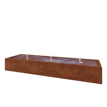 Corten terasest purskkaev - Lyra - 300 x 80 x 40 cm - LED-valgustusega