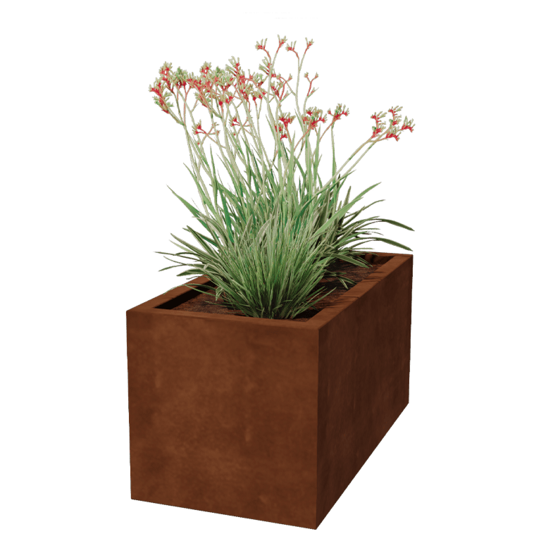 Keevitatud Corten-terasest lillekast Montana 100 x 50 x 50 cm