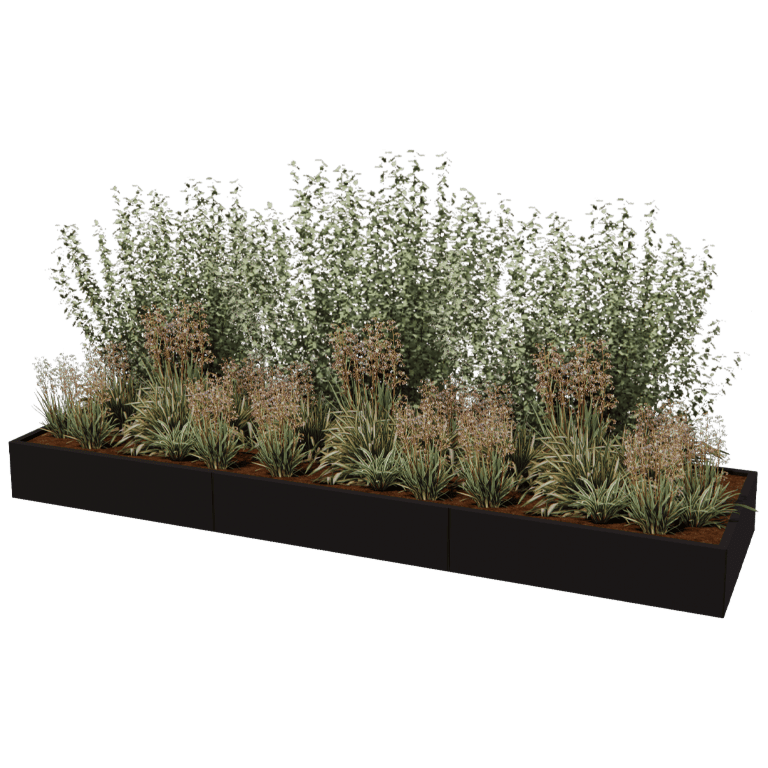 Pulbervärvitud terasest lillekast Texas xxl 360 x 100 cm