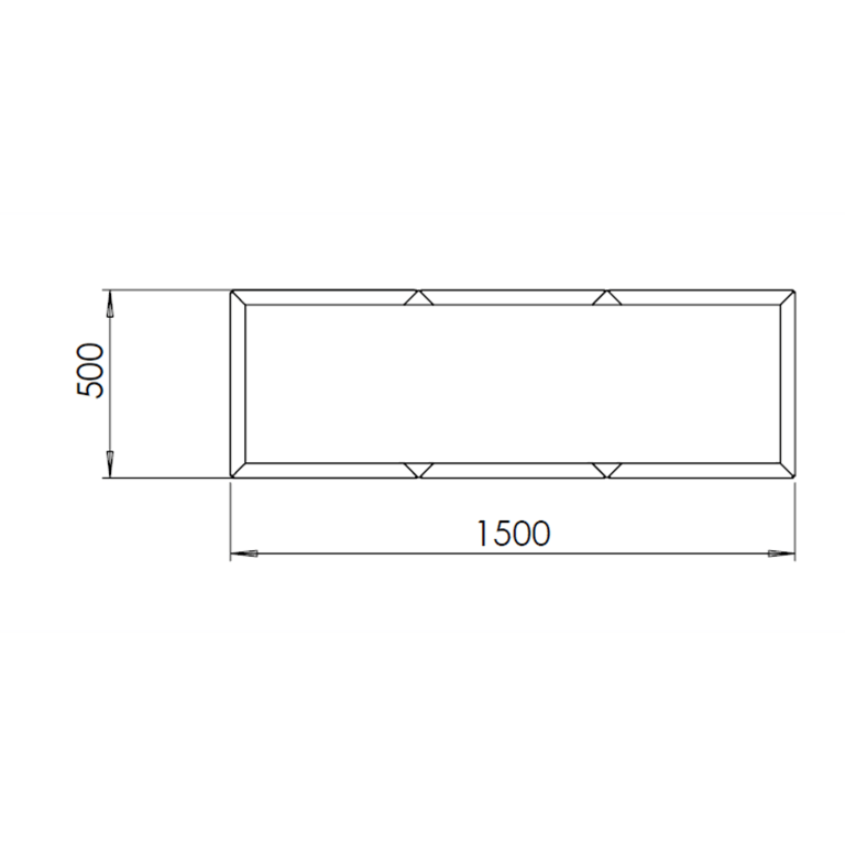 Pulbervärvitud terasest lillekast Texas xxl 150 x 50 cm