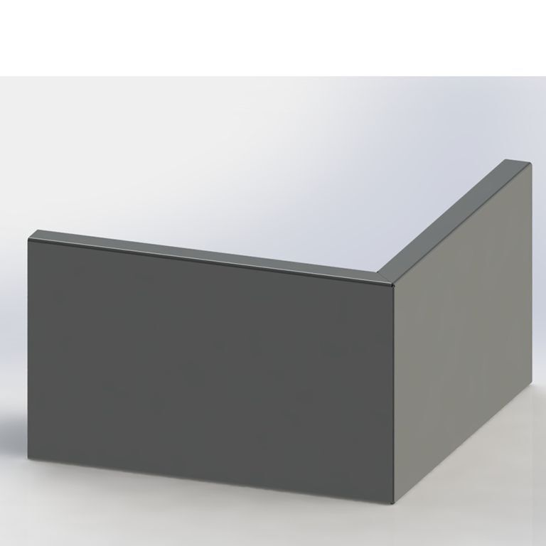 Pulbervärvitud terasest tugisein välisnurk 100 x 100 cm (kõrgus 50 cm)