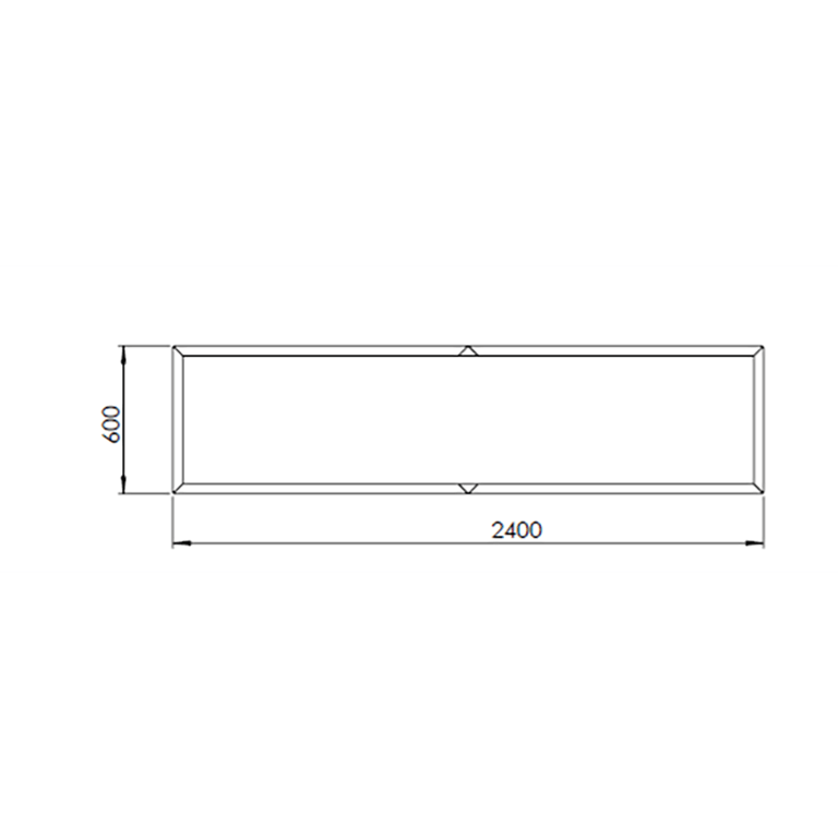 Pulbervärvitud terasest lillekast Texas xxl 240 x 60 cm