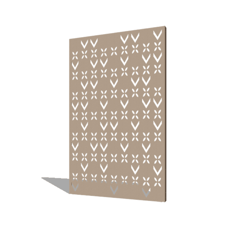 Pulbervärvitud terasest paneel katusemotiiv kompositisoon 5 120 x 6 x 190 cm