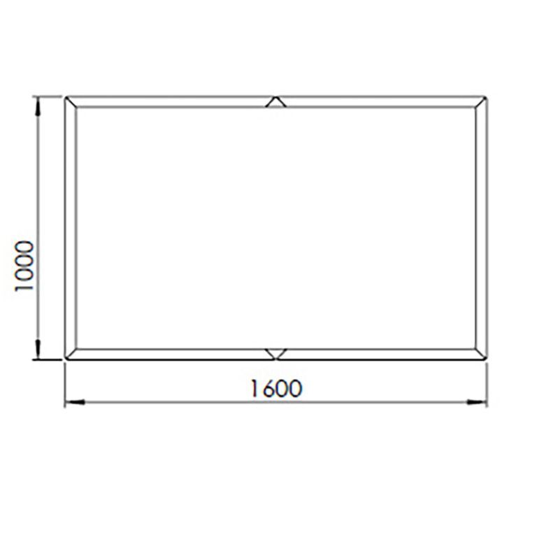 Pulbervärvitud terasest lillekast Texas xxl 160 x 100 cm