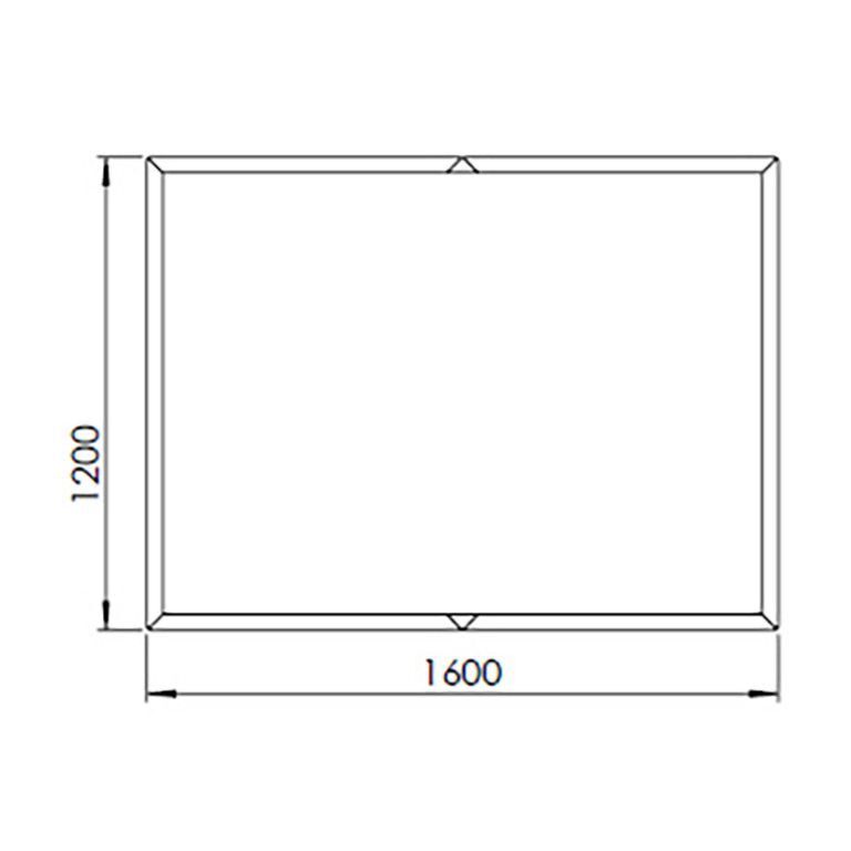 Pulbervärvitud terasest lillekast Texas xxl 160 x 120 cm