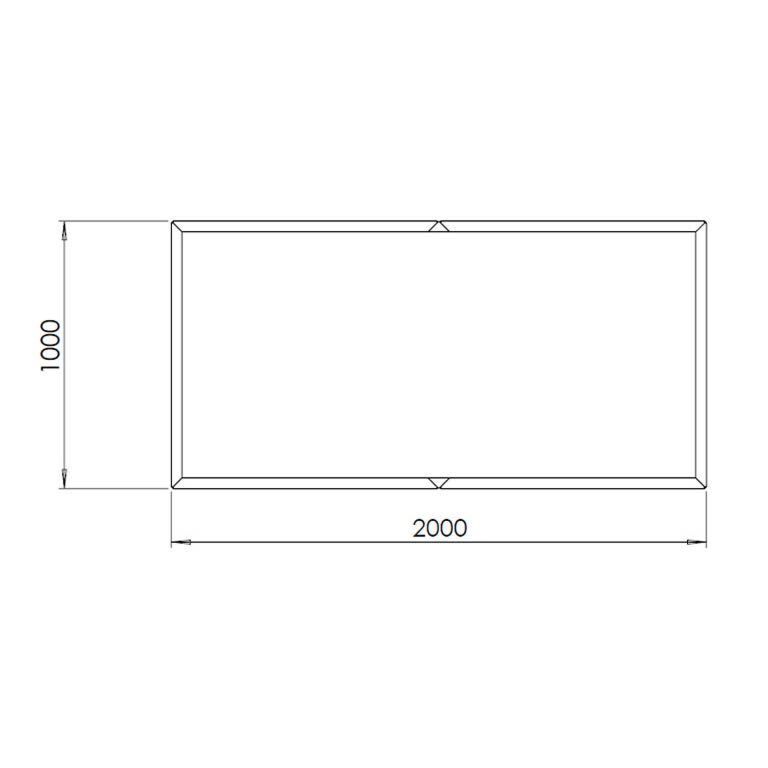Pulbervärvitud terasest lillekast Texas xxl 200 x 100 cm
