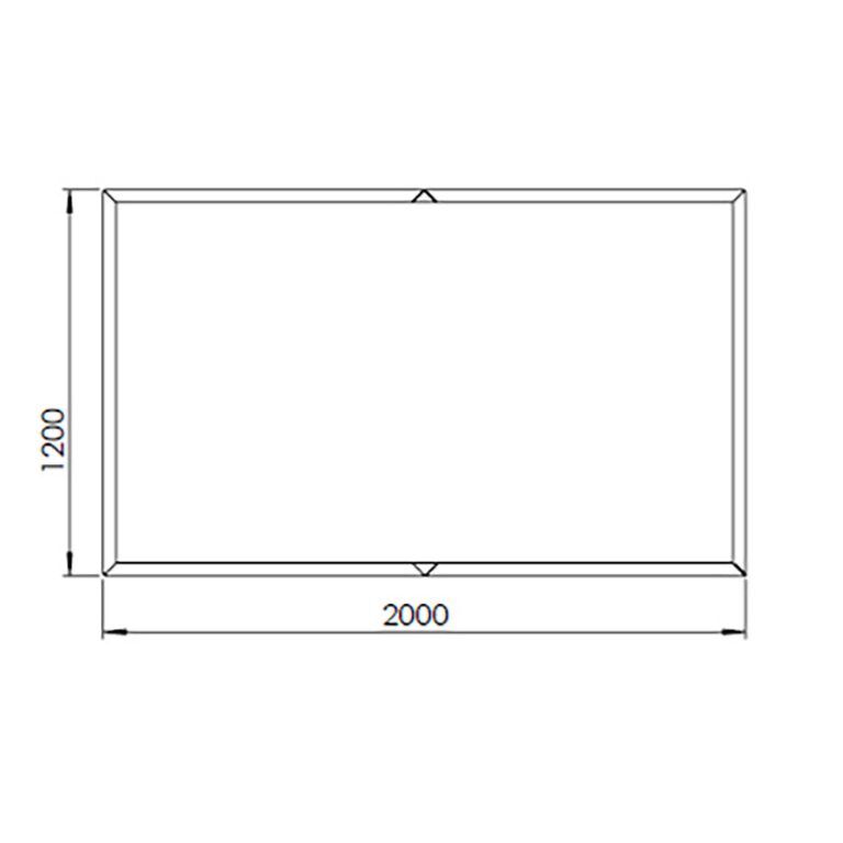 Pulbervärvitud terasest lillekast Texas xxl 200 x 120 cm