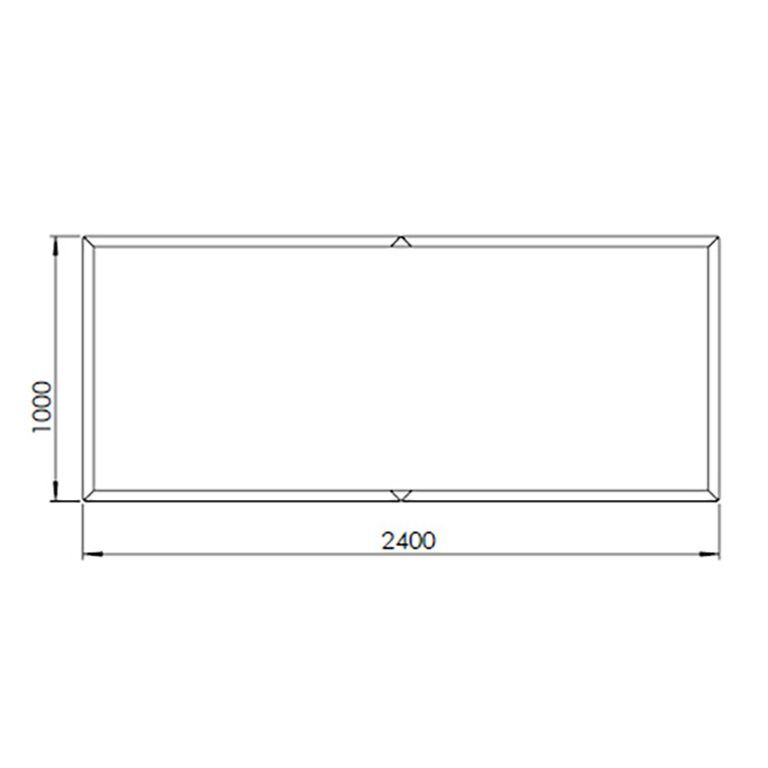 Pulbervärvitud terasest lillekast Texas xxl 240 x 100 cm