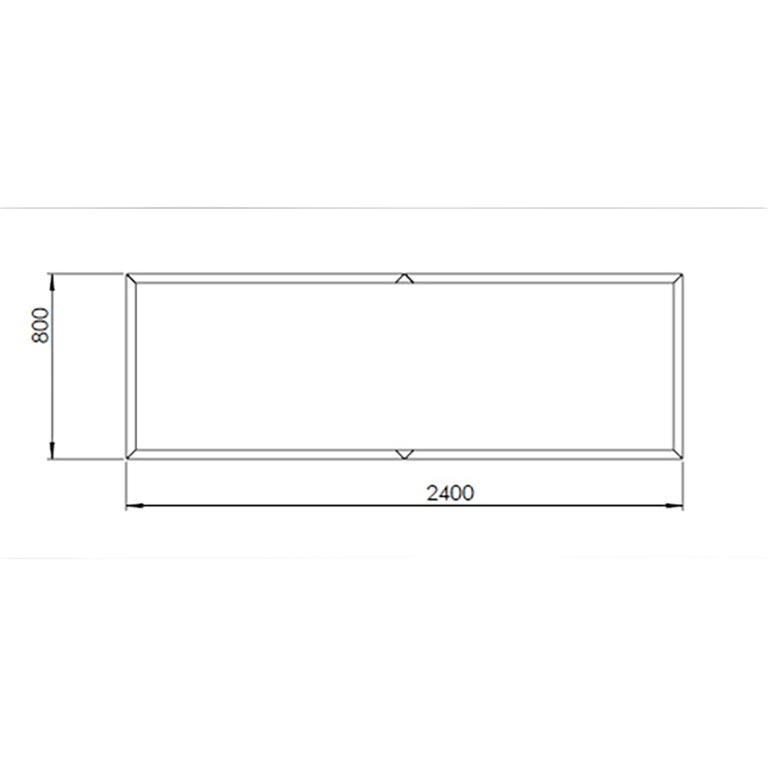 Pulbervärvitud terasest lillekast Texas xxl 240 x 80 cm