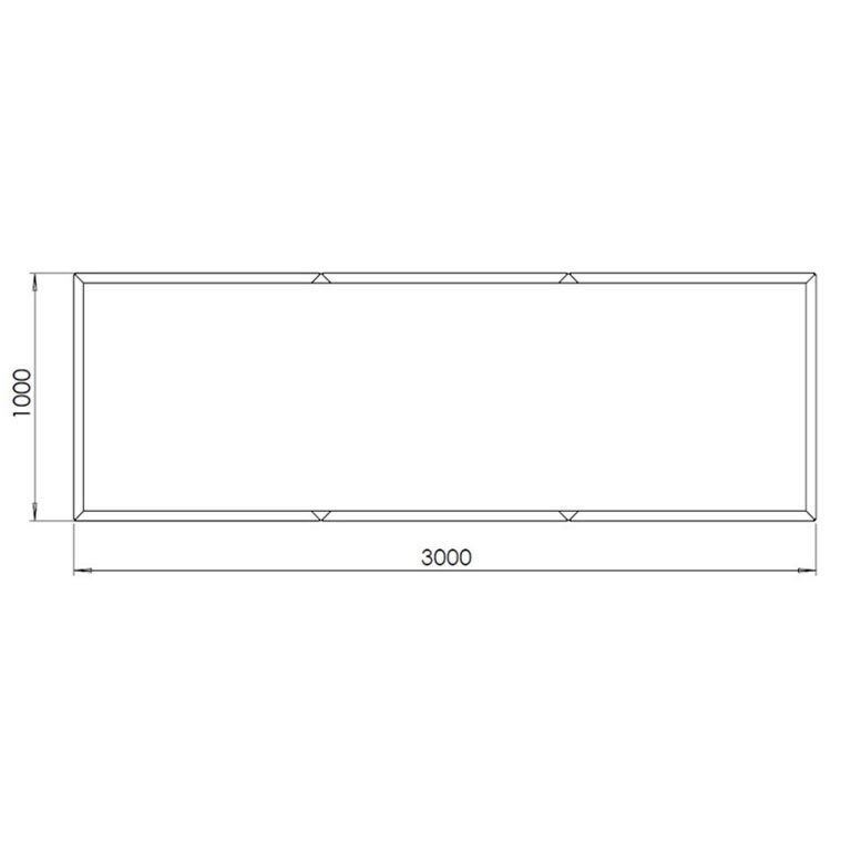 Pulbervärvitud terasest lillekast Texas xxl 300 x 100 cm