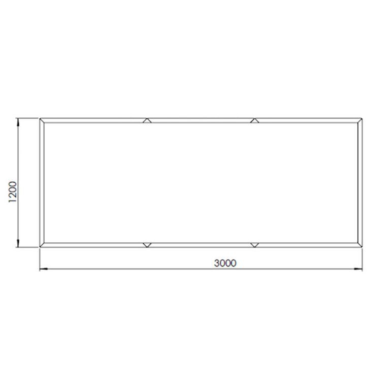 Pulbervärvitud terasest lillekast Texas xxl 300 x 120 cm