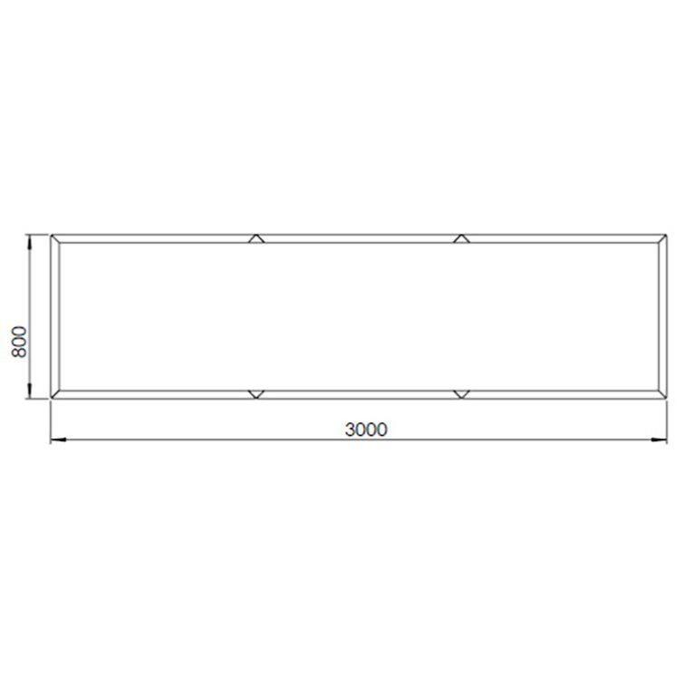 Pulbervärvitud terasest lillekast Texas xxl 300 x 80 cm