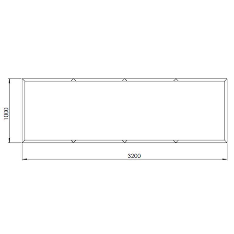 Pulbervärvitud terasest lillekast Texas xxl 320 x 120 cm