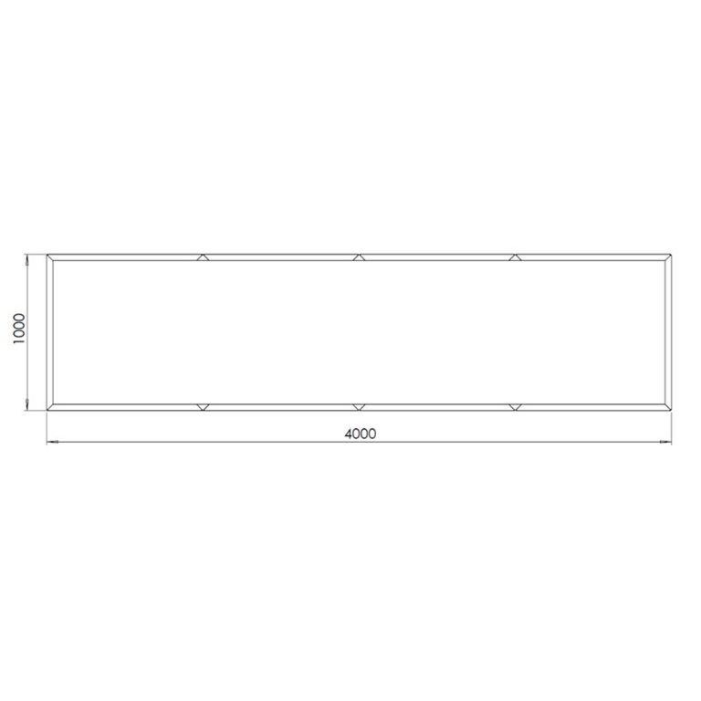 Pulbervärvitud terasest lillekast Texas xxl 400 x 100 cm