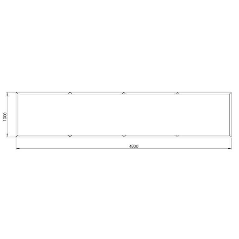 Pulbervärvitud terasest lillekast Texas xxl 480 x 100 cm