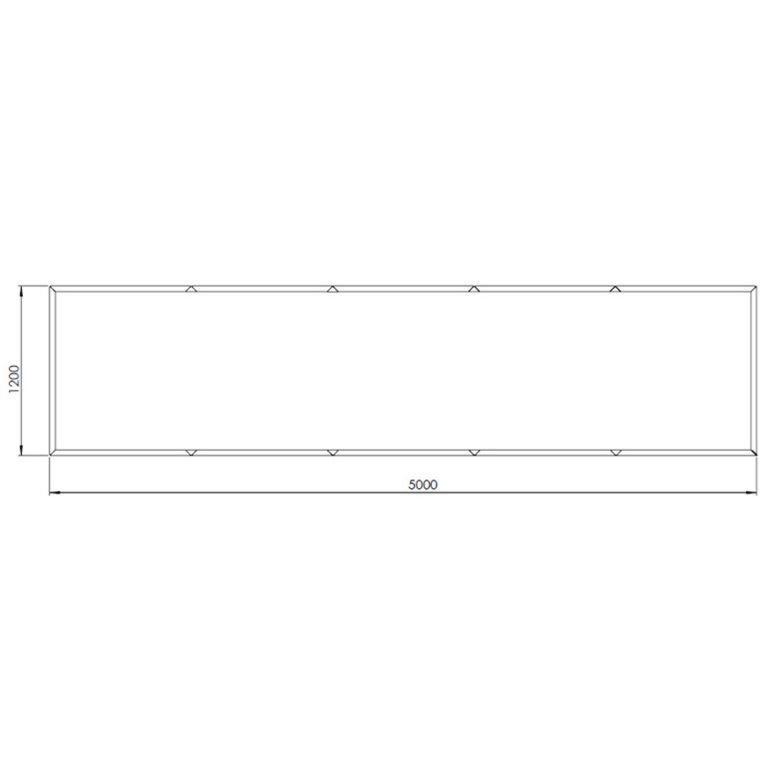 Pulbervärvitud terasest lillekast Texas xxl 500 x 120 cm