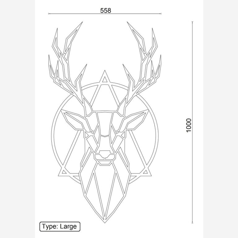 Metallist seinadekoratsioonid Hirv 2.0