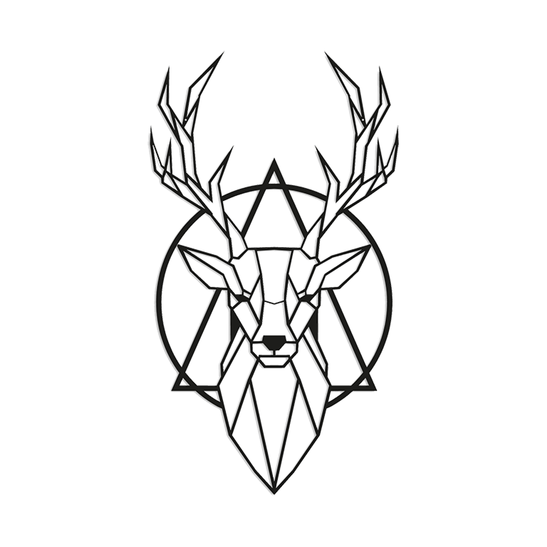 Metallist seinadekoratsioonid Hirv 2.0