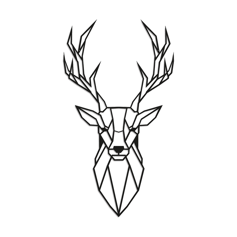 Metallist seinadekoratsioonid Hirv 1.0
