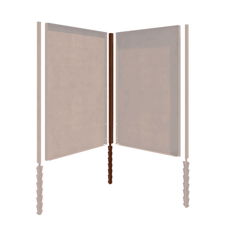 Corten terasest post - Nurk maavaiaga - 190 x 6 x 6 cm