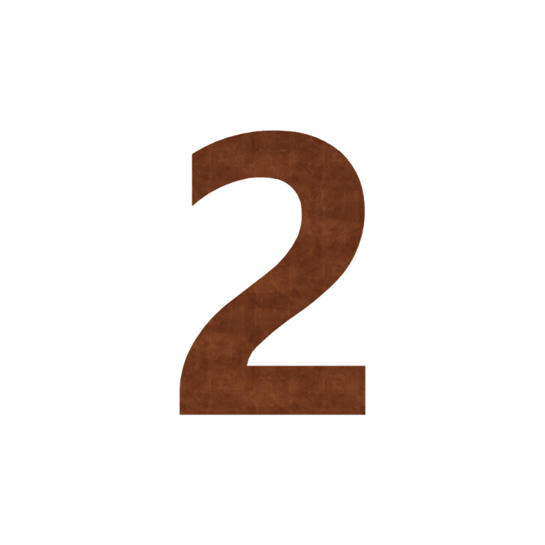 Corten terasest majanumber 2 - 19,6 x 30 cm
