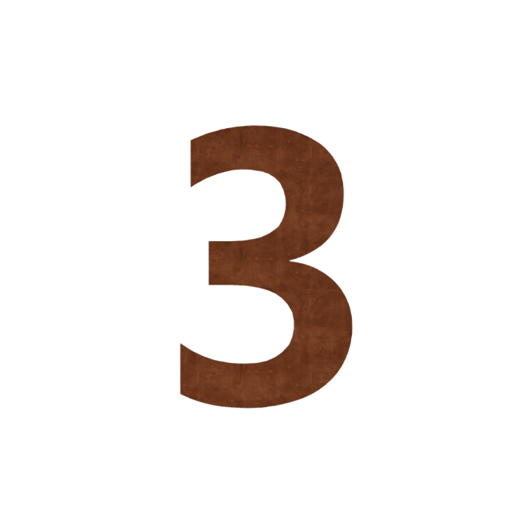 Corten terasest majanumber 3 - 18,2 x 30 cm