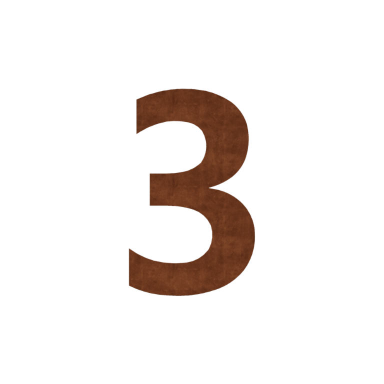 Corten terasest majanumber 3 - 30,4 x 50 cm