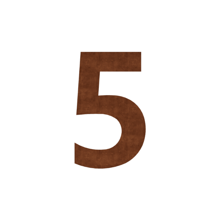 Corten terasest majanumber 5 - 18,3 x 30 cm