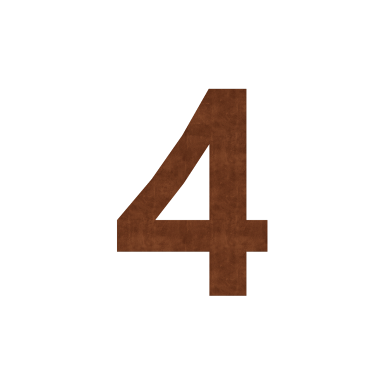 majanumber Corten teras (plaat) 4 - 15 cm
