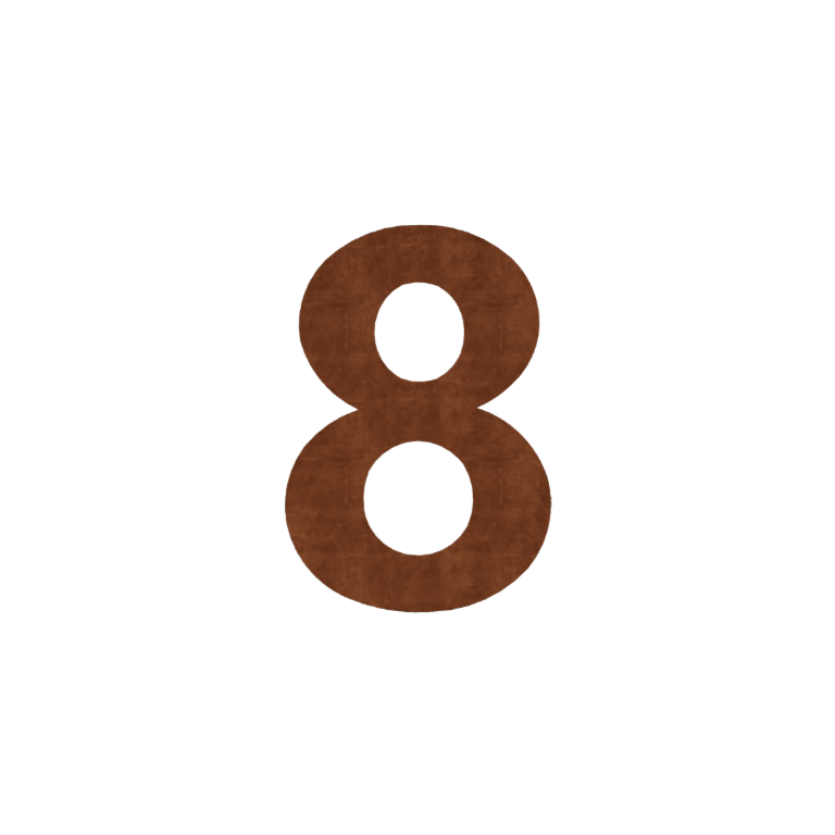majanumber Corten teras (plaat) 8 - 15 cm