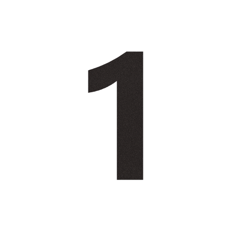 majanumber Mustast roostevabast terasest (kleepuv) 1 - 15 cm