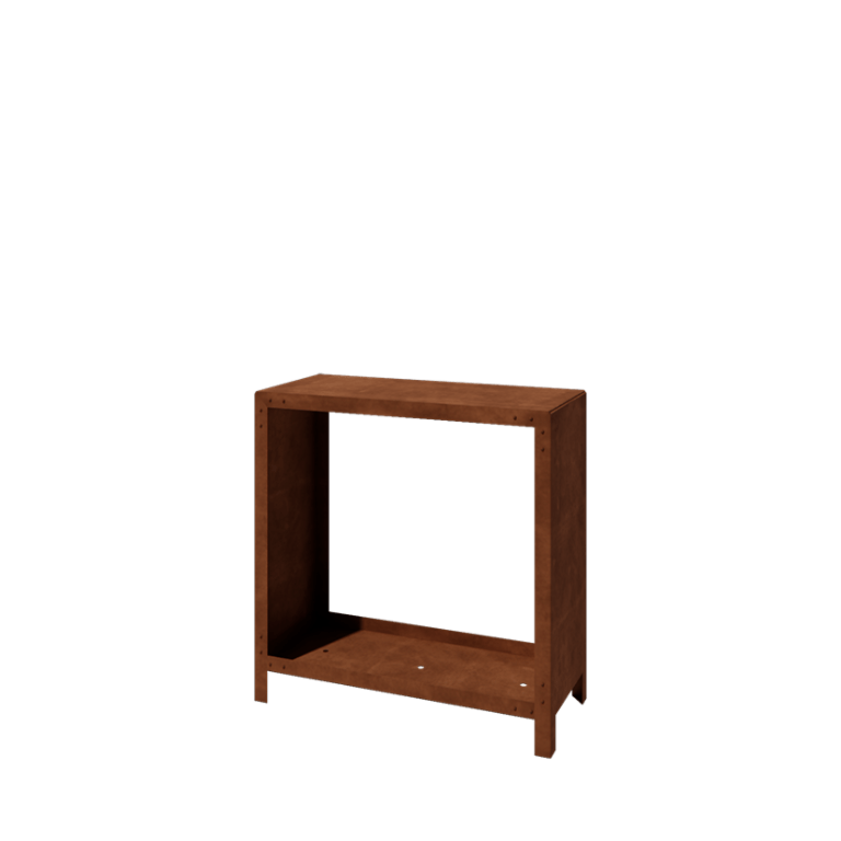 Corten terasest küttepuude hoidja - Indiana - 100 x 40 x 100 cm