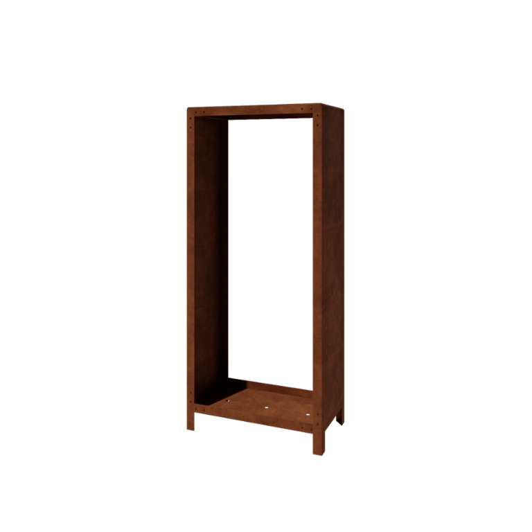 Corten terasest küttepuude hoidja - Indiana - 80 x 40 x 180 cm