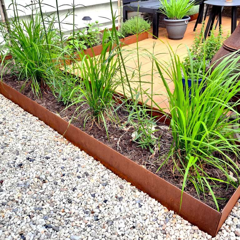 Corten terasest peenraääris - Litsutud - Kõrgus 23 cm - 240 cm