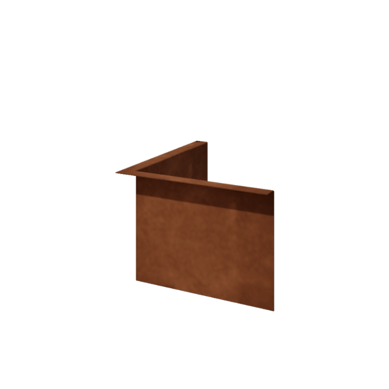 Corten terasest peenraääris - Painutatud - Sisenurk - Kõrgus 22 cm