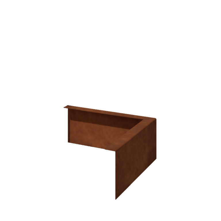 Corten terasest peenraääris - Painutatud - Välinurk - Kõrgus 12 cm