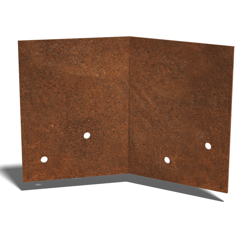 ühendusplaat Corten teras 45º keskmine 22 - 25 cm