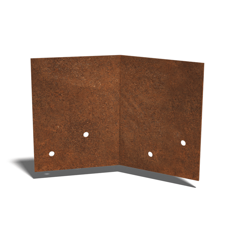 ühendusplaat Corten teras 45º kiht 12 - 15 cm