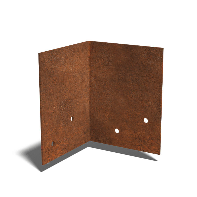 ühendusplaat Corten terasest 90º kiht 12 - 15 cm