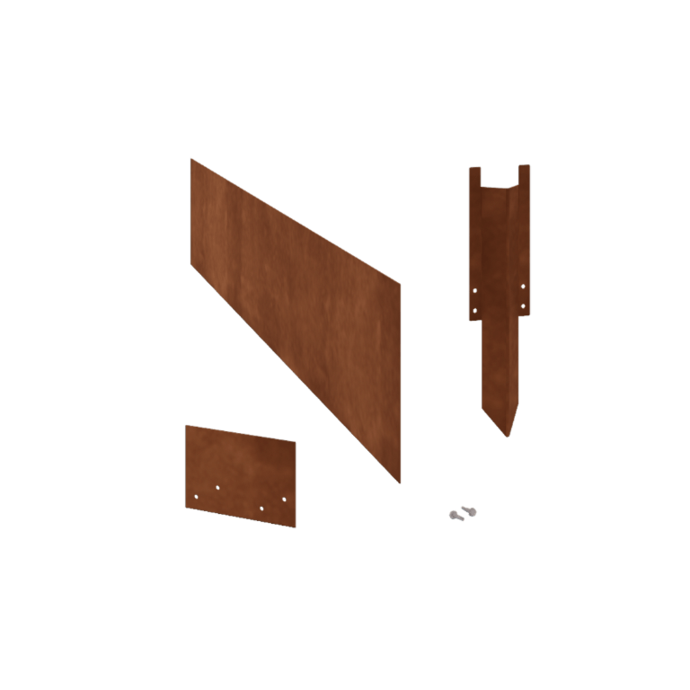 Corten terasest peenraääris - Sirge - Kõrgus 25 cm - Täiskomplekt 15 meeter