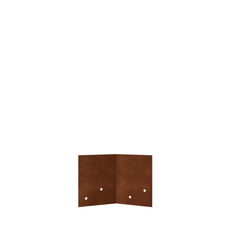 Corten terasest ühendusplaat - 45° - Kõrgus peenraääris 12 / 15 cm
