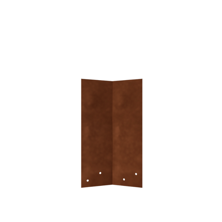 ühendusplaat Corten teras 45º kõrge 34 - 37,5 cm