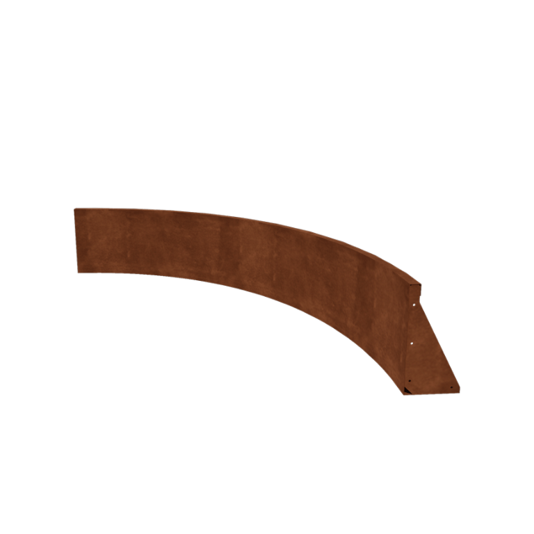 Corten terasest tugisein - Sisemine kurv - 150 x 150 x 40 cm