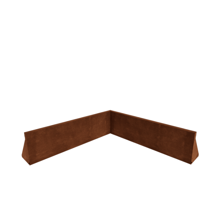 Corten terasest tugisein - Sisenurk - 100 x 100 x 30 cm