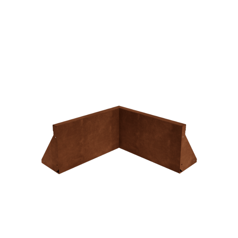 Corten terasest tugisein - Sisenurk - 50 x 50 x 30 cm
