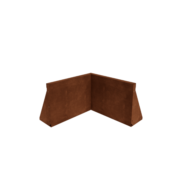 Corten terasest tugisein - Sisenurk - 50 x 50 x 40 cm