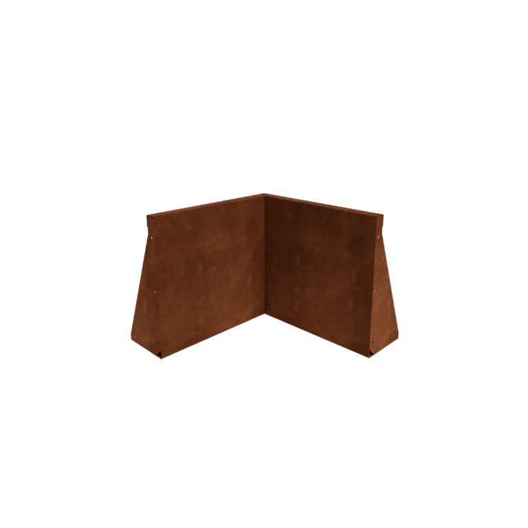 Corten terasest tugisein - Sisenurk - 50 x 50 x 50 cm