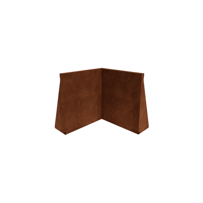 Corten terasest tugisein - Sisenurk - 50 x 50 x 60 cm