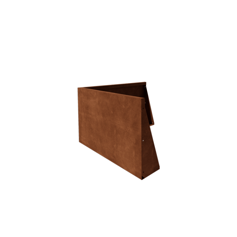 Corten terasest tugisein - Välinurk - 100 x 100 x 60 cm