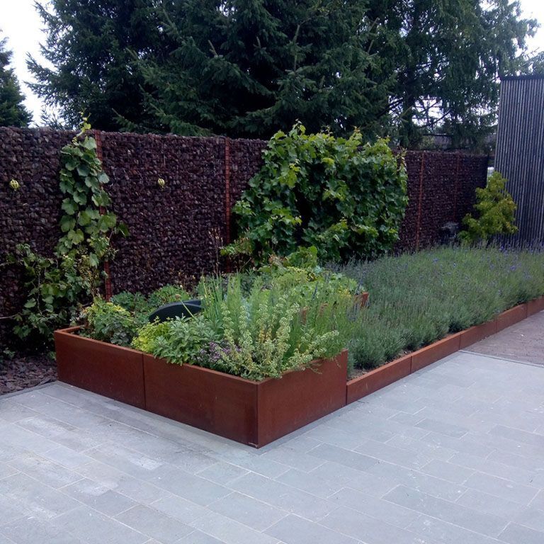 Corten terasest tugisein - Sirge - 100 x 30 cm